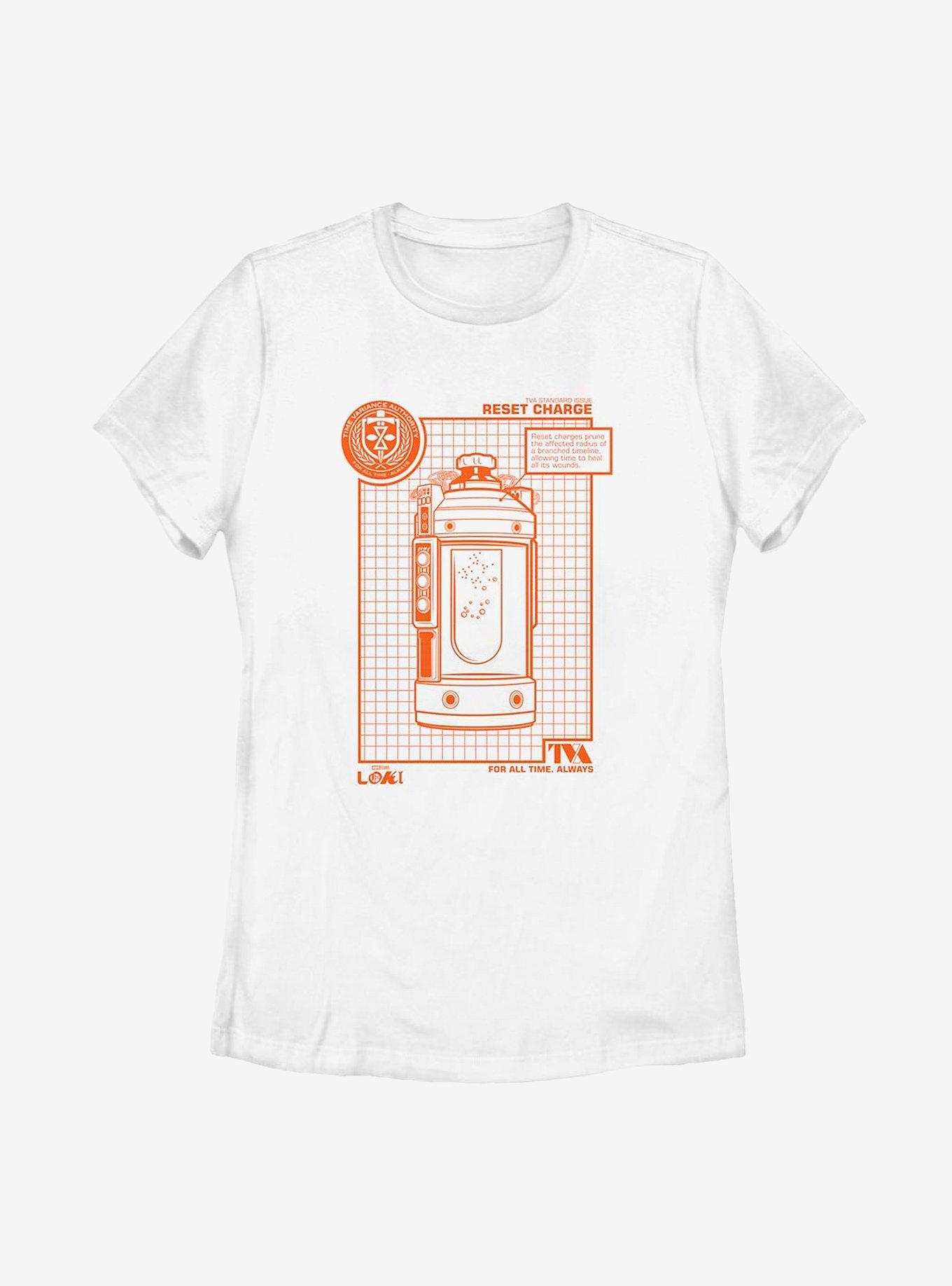 Marvel Loki TVA Standard Issue Reset Charge Womens T-Shirt, , hi-res