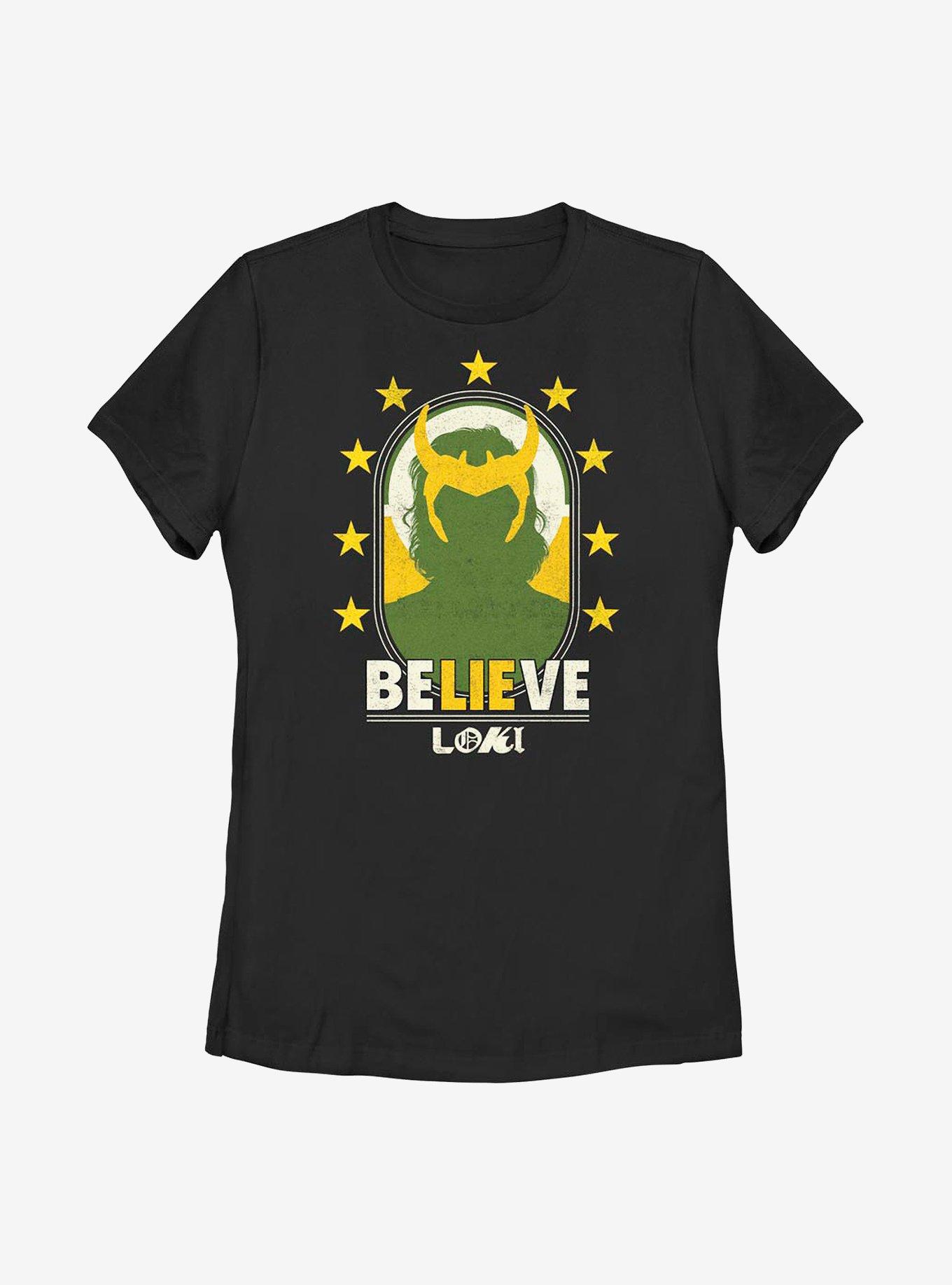 Marvel Loki Believe Womens T-Shirt, BLACK, hi-res