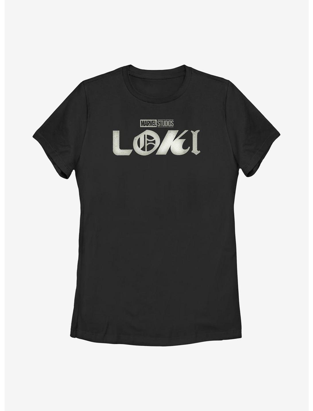 Marvel Loki Logo Film Grain Womens T-Shirt, BLACK, hi-res