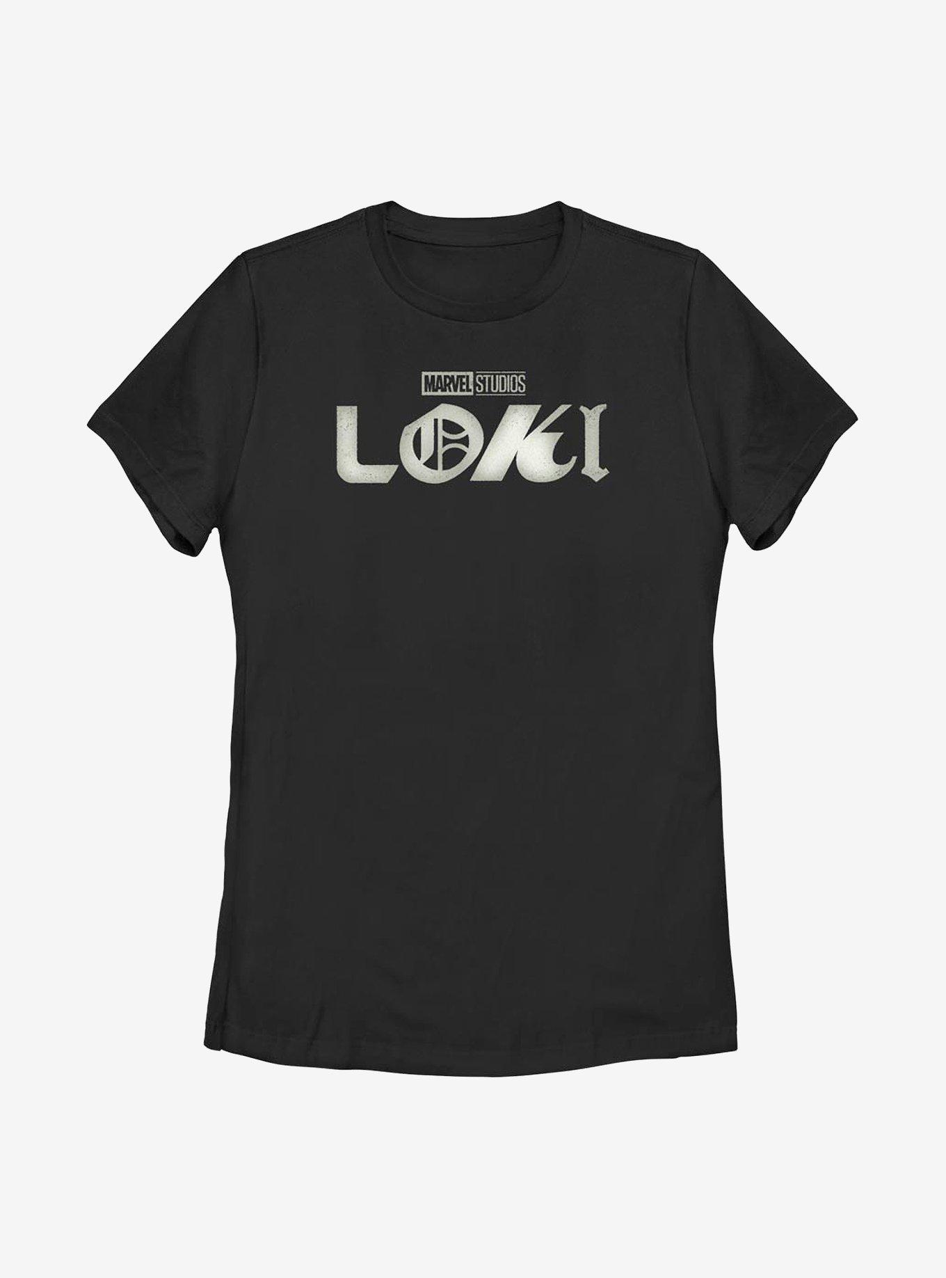 Marvel Loki Logo Film Grain Womens T-Shirt, BLACK, hi-res