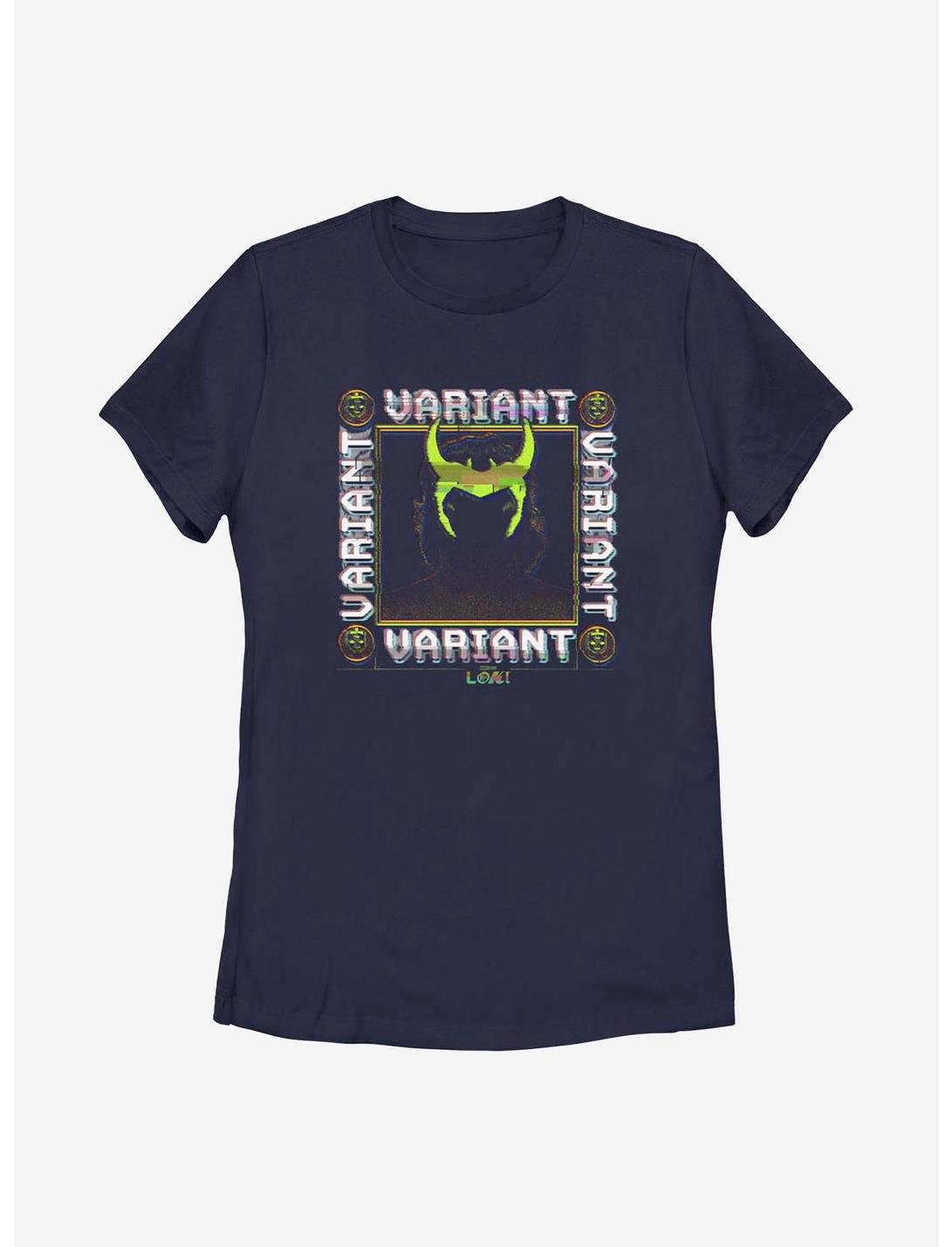 Marvel Loki Variant Glitch Womens T-Shirt, NAVY, hi-res