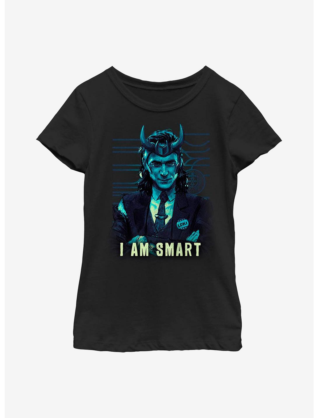 Marvel Loki I Am Smart Youth Girls T-Shirt, BLACK, hi-res