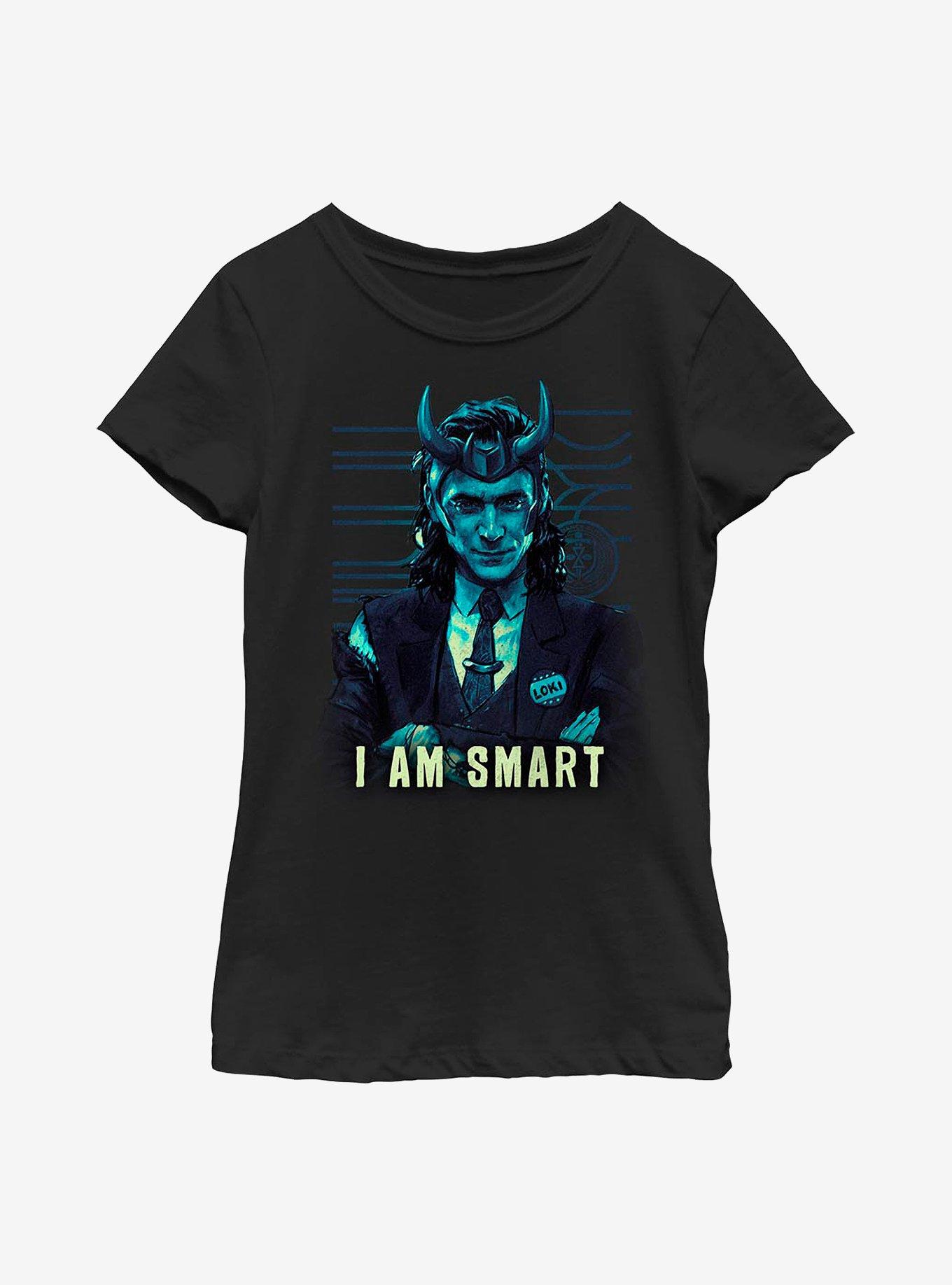 Marvel Loki I Am Smart Youth Girls T-Shirt, , hi-res
