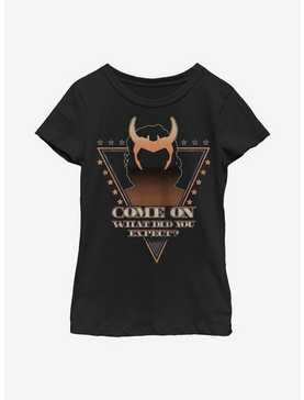 Marvel Loki Mischievious Campaign Youth Girls T-Shirt, , hi-res