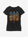 Marvel Loki Protect And Preserve Stained Glass Youth Girls T-Shirt, BLACK, hi-res