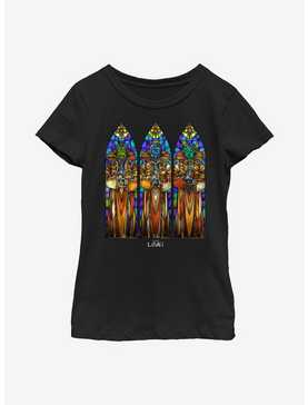 Marvel Loki Protect And Preserve Stained Glass Youth Girls T-Shirt, , hi-res