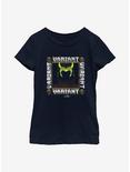 Marvel Loki Variant Glitch Youth Girls T-Shirt, NAVY, hi-res