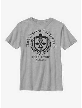 Marvel Loki Time Variance Authority For All Time Always Youth T-Shirt, , hi-res