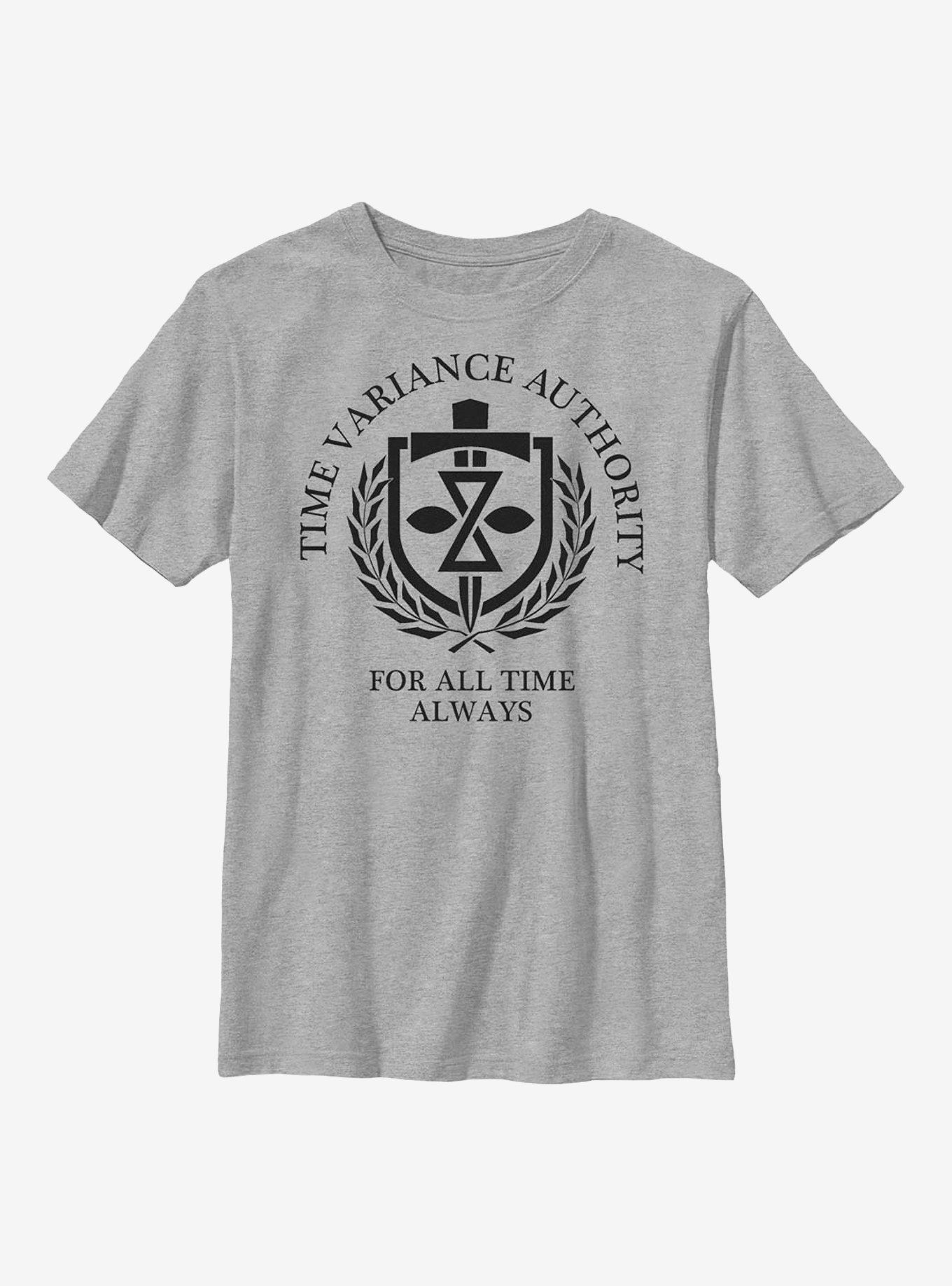 Marvel Loki Time Variance Authority For All Time Always Youth T-Shirt, ATH HTR, hi-res