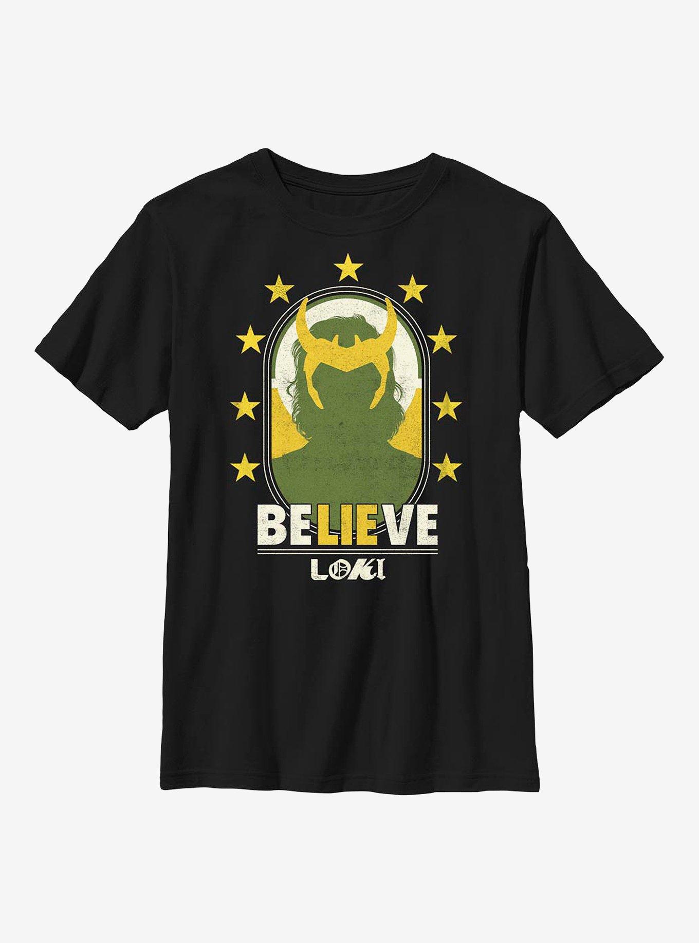 Marvel Loki Believe Youth T-Shirt, BLACK, hi-res