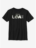 Marvel Loki Logo Film Grain Youth T-Shirt, BLACK, hi-res