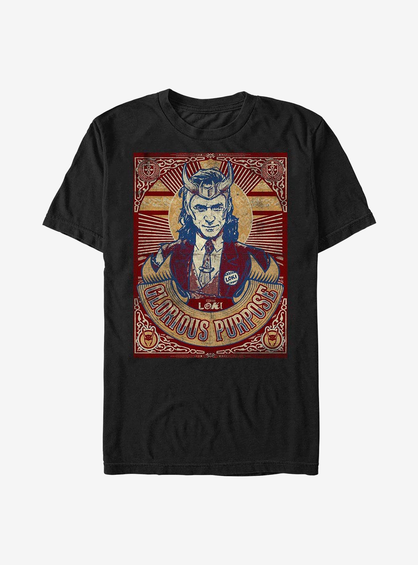 Marvel Loki Glorious Purpose Pose T-Shirt, BLACK, hi-res