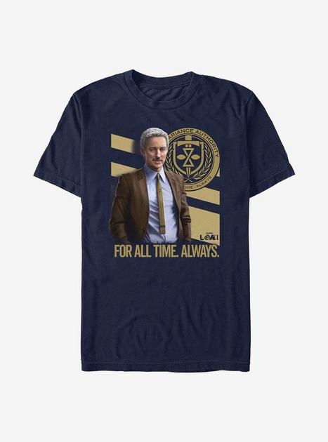 Marvel Loki Mobius For All Time Always T-Shirt - BLUE | BoxLunch
