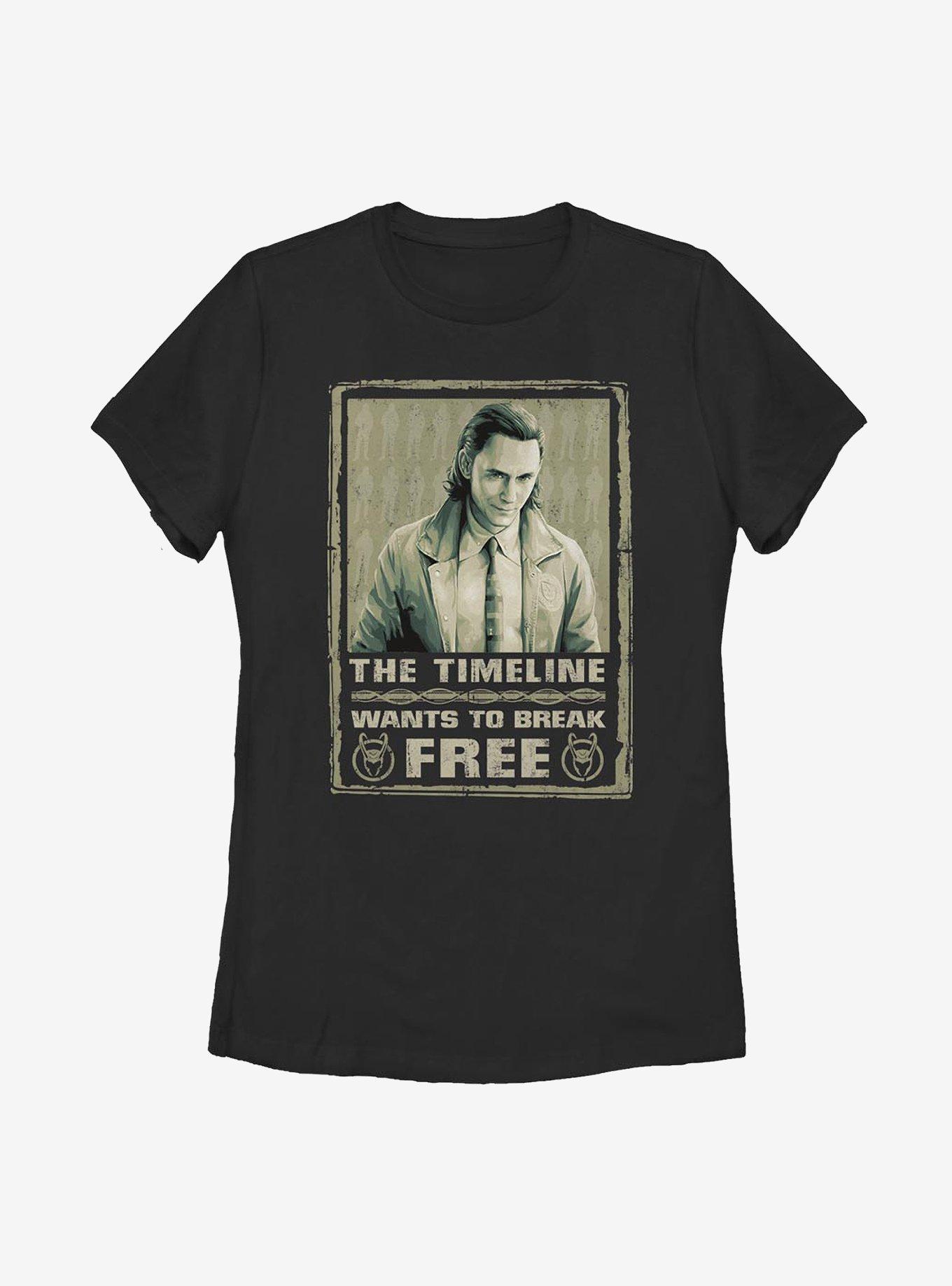 Marvel Loki The Timeline Wants To Break Free Womens T-Shirt, , hi-res