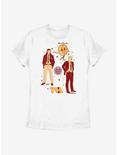 Marvel Loki With Mobius And Miss Minutes TVA Womens T-Shirt, WHITE, hi-res