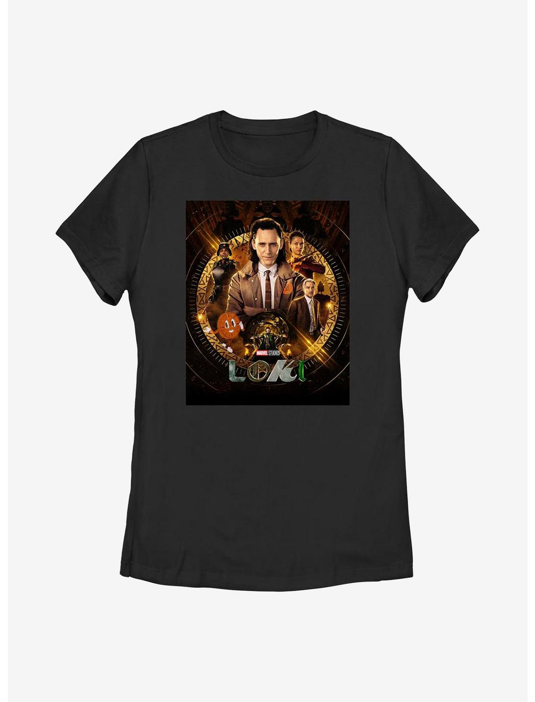 Marvel Loki Poster Womens T-Shirt, BLACK, hi-res