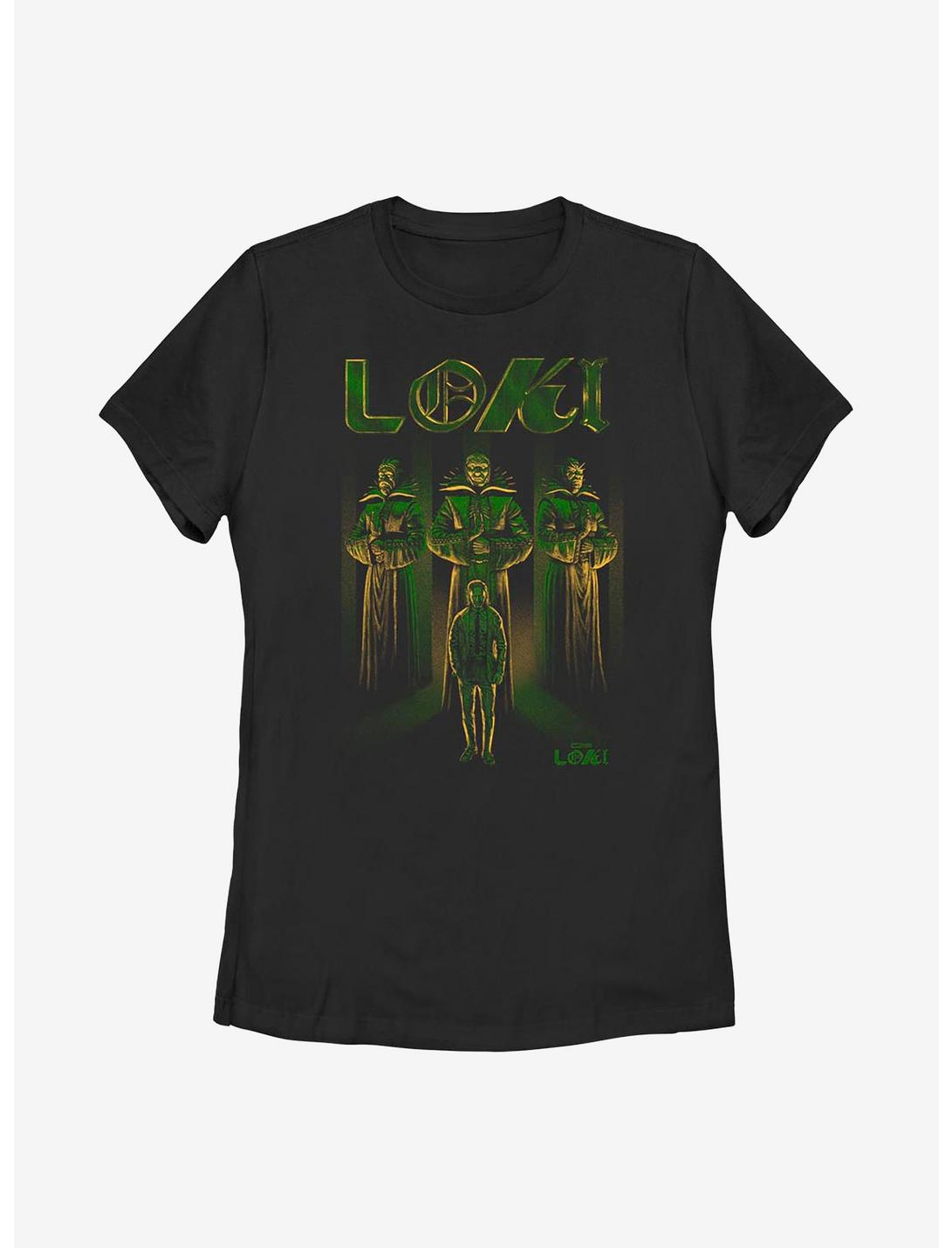 Marvel Loki Statues Womens T-Shirt, BLACK, hi-res
