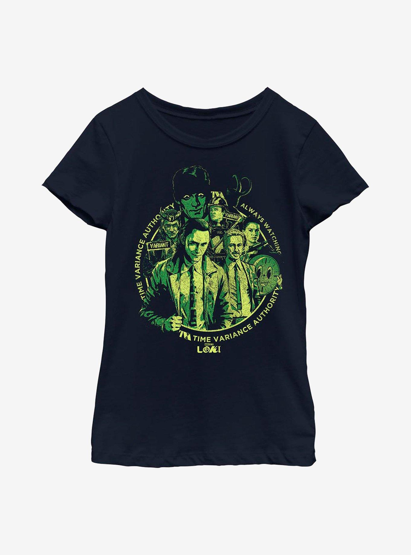 Marvel Loki Agents Of Time Youth Girls T-Shirt, NAVY, hi-res