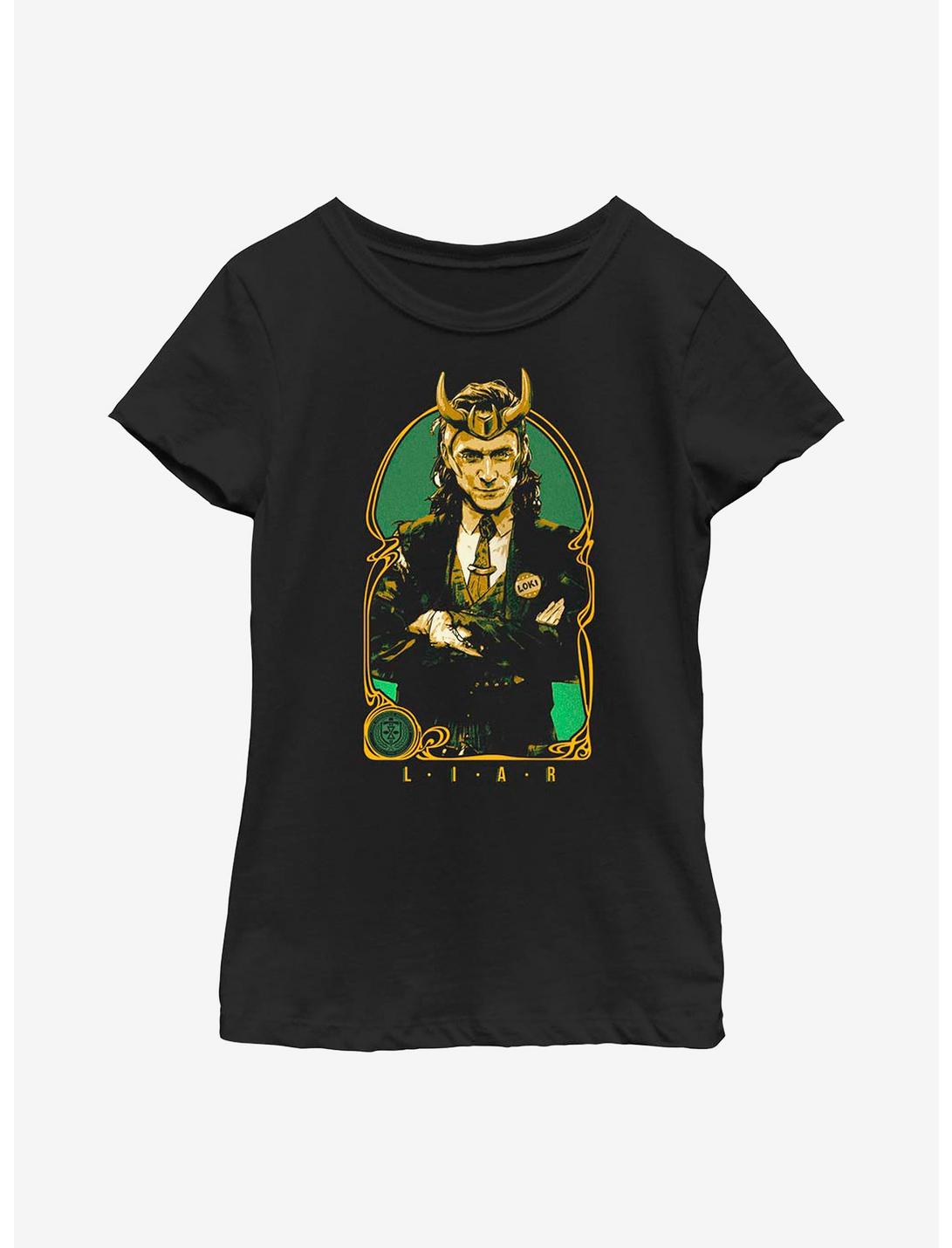 Marvel Loki Liar Youth Girls T-Shirt, BLACK, hi-res