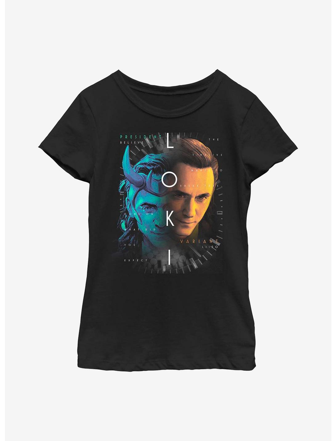 Marvel Loki Choices Youth Girls T-Shirt, BLACK, hi-res