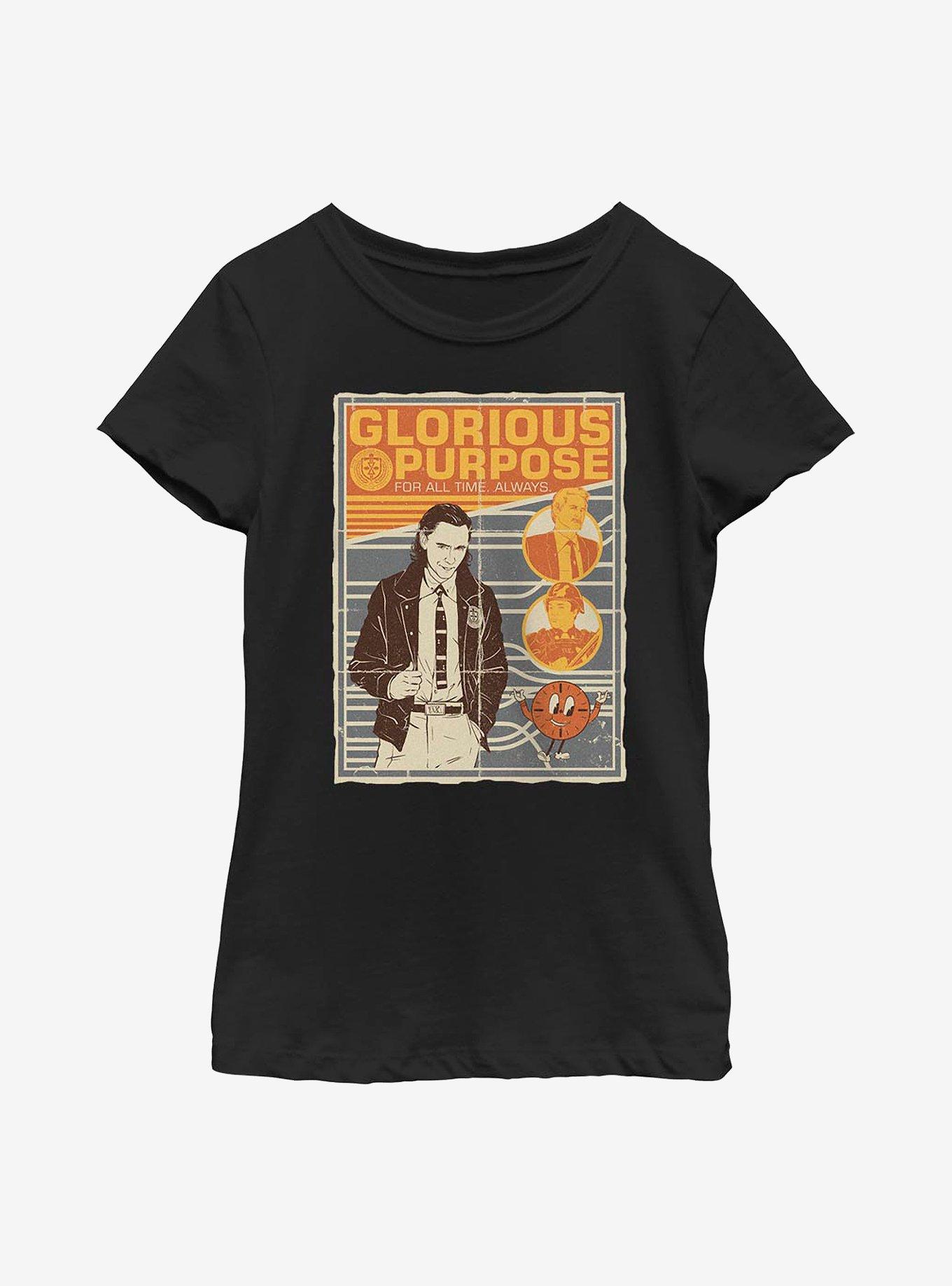 Marvel Loki Glorious Purpose TVA Youth Girls T-Shirt, , hi-res