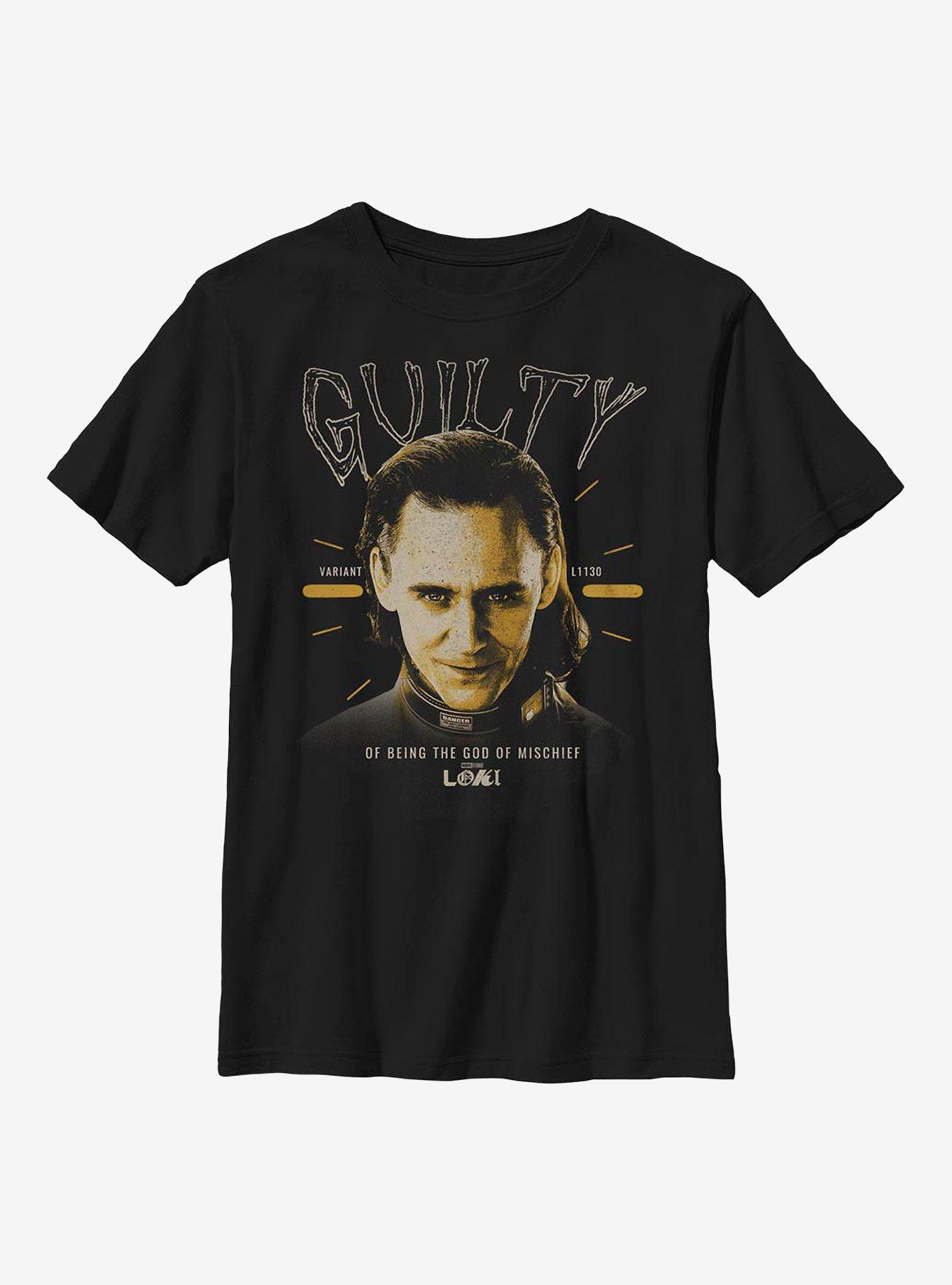 Marvel Loki Guilty Of Being The God Of Mischief Youth T-Shirt, , hi-res