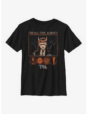 Marvel Loki For All Time Always Mischeviously Contained Youth T-Shirt, , hi-res