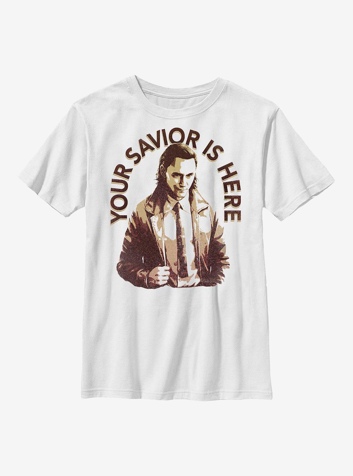 Marvel Loki Your Savior Is Here Youth T-Shirt, , hi-res