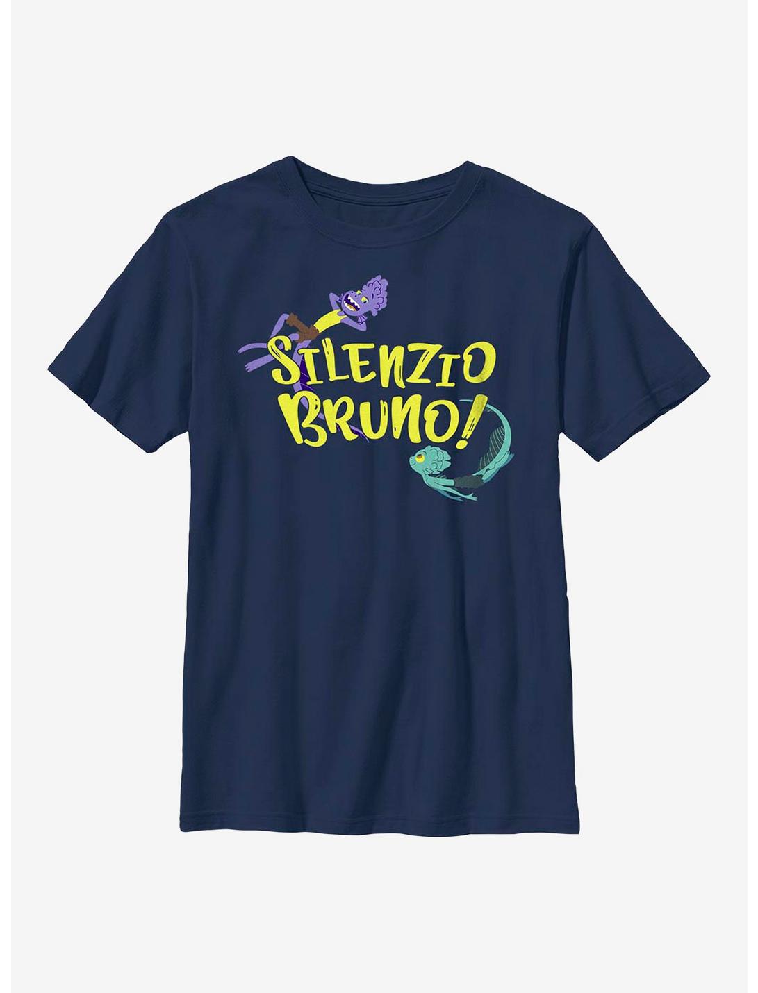 Disney Pixar Luca Silenzio Bruno! Swimming Youth T-Shirt, NAVY, hi-res