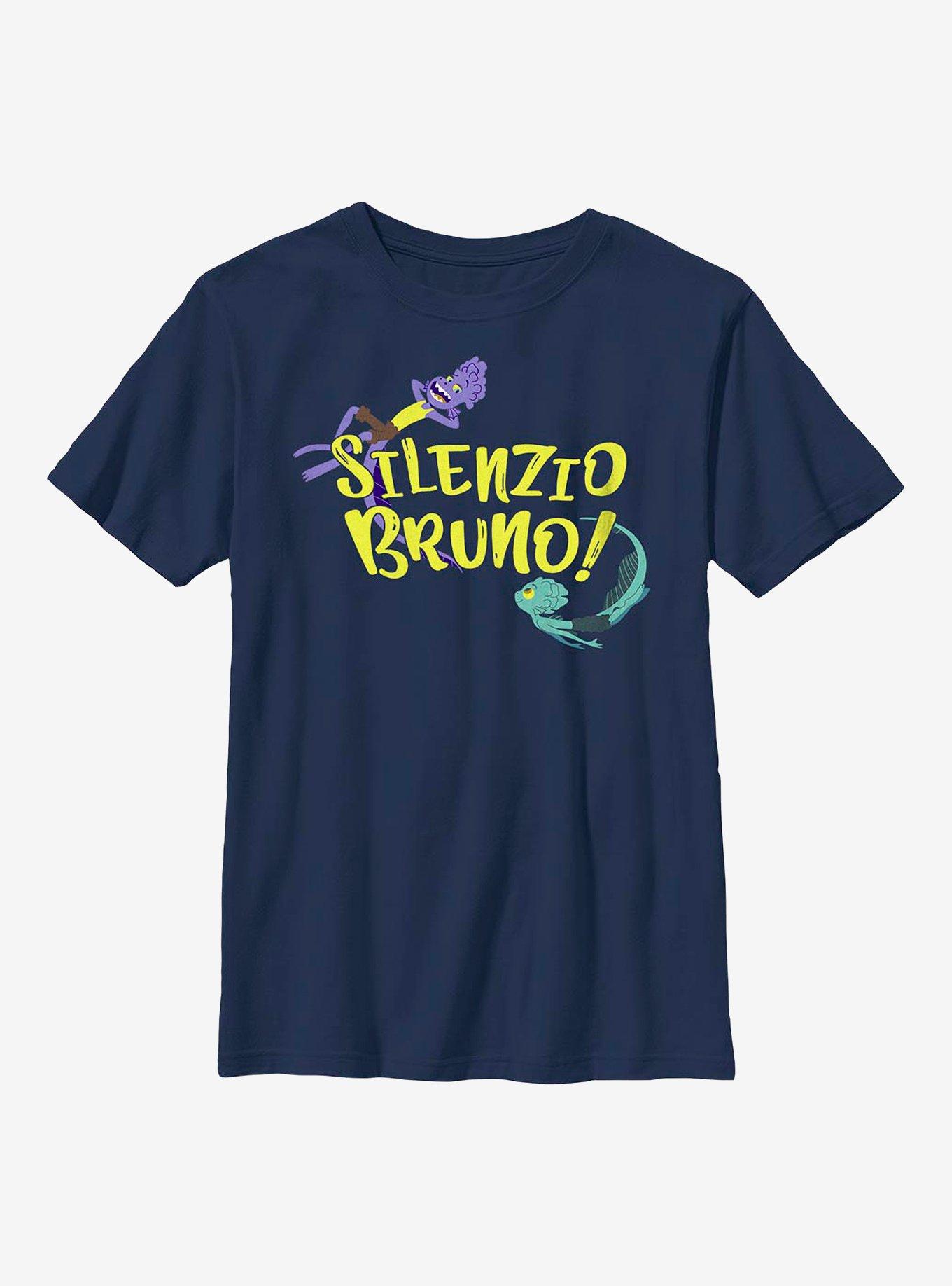 Disney Pixar Luca Silenzio Bruno! Swimming Youth T-Shirt, NAVY, hi-res