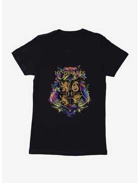 Harry Potter Hogwarts Floral Shield Womens T-Shirt, , hi-res