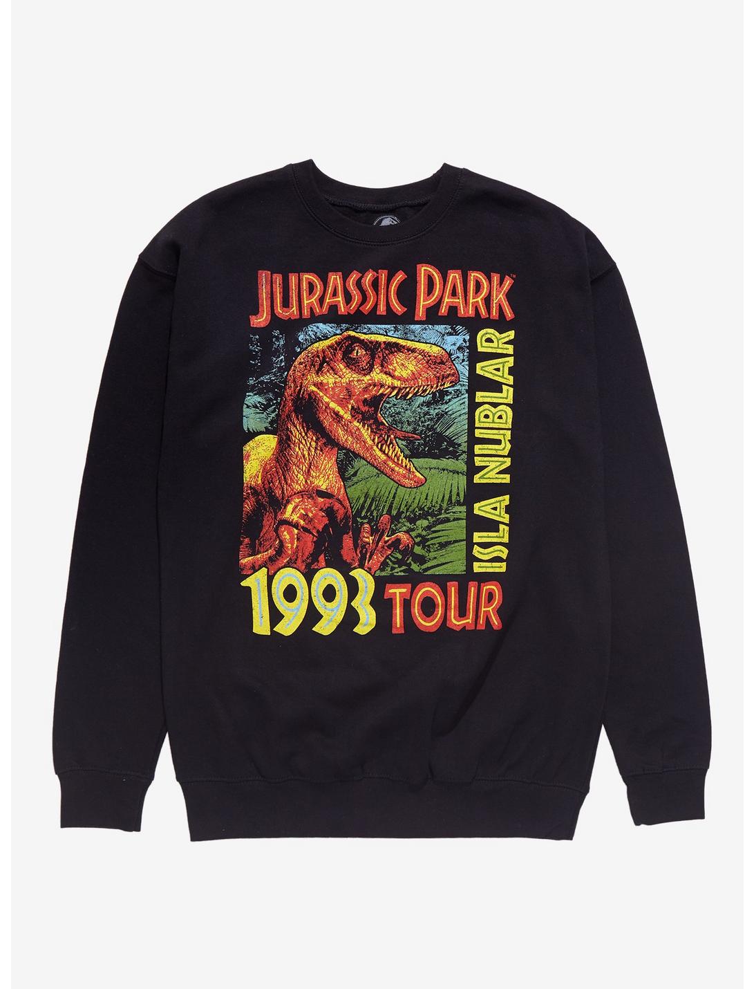 Jurassic Park Isla Nublar Tour Crewneck - BoxLunch Exclusive, BLACK, hi-res