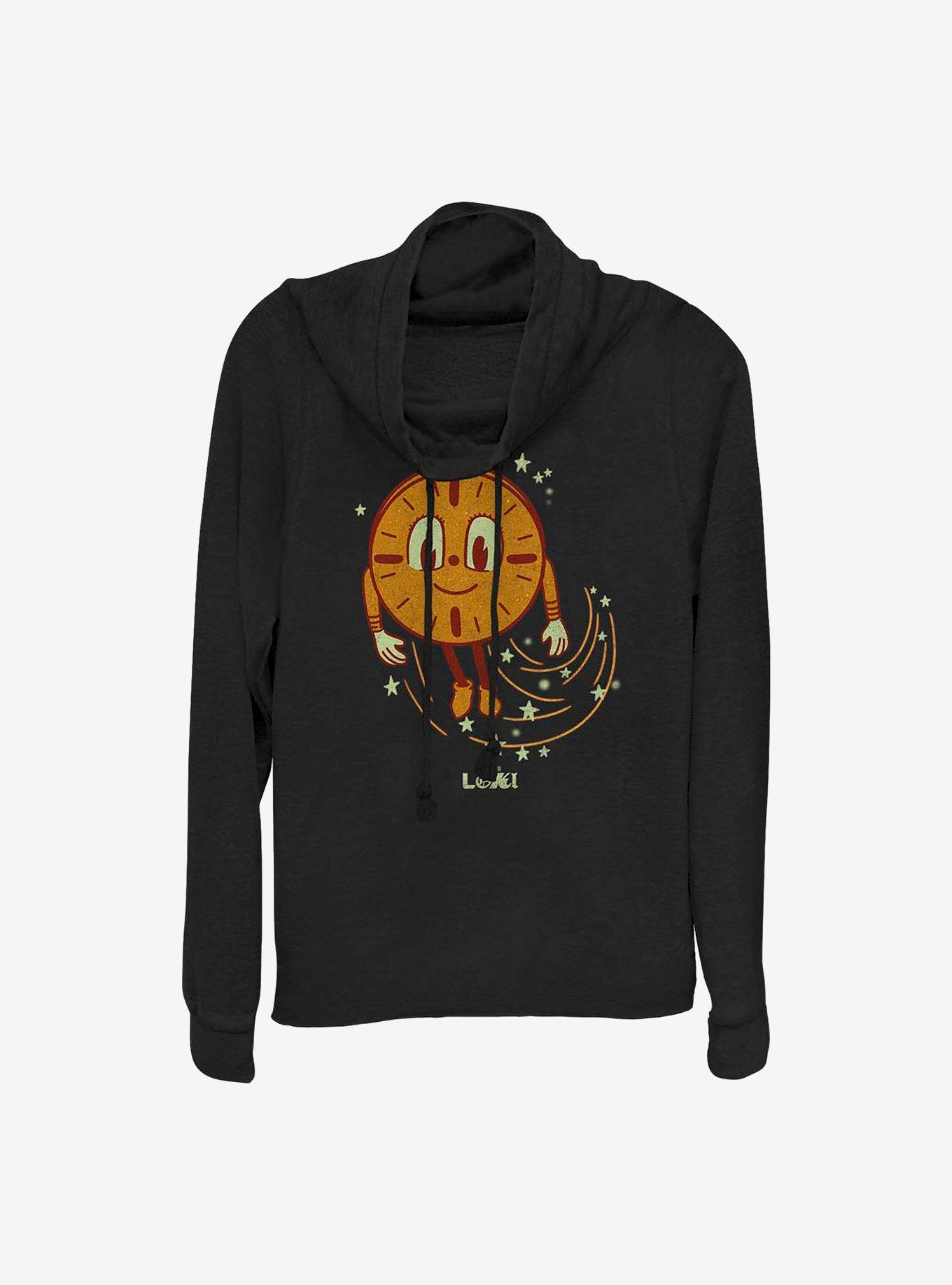 Marvel Loki Clock's Ticking Cowlneck Long-Sleeve Girls Top, , hi-res