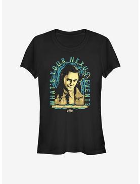 Marvel Loki What's Your Nexus Event? Frame Girls T-Shirt, BLACK, hi-res