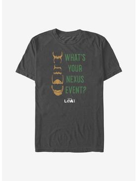Marvel Loki What's Your Nexus Event? T-Shirt, CHARCOAL, hi-res