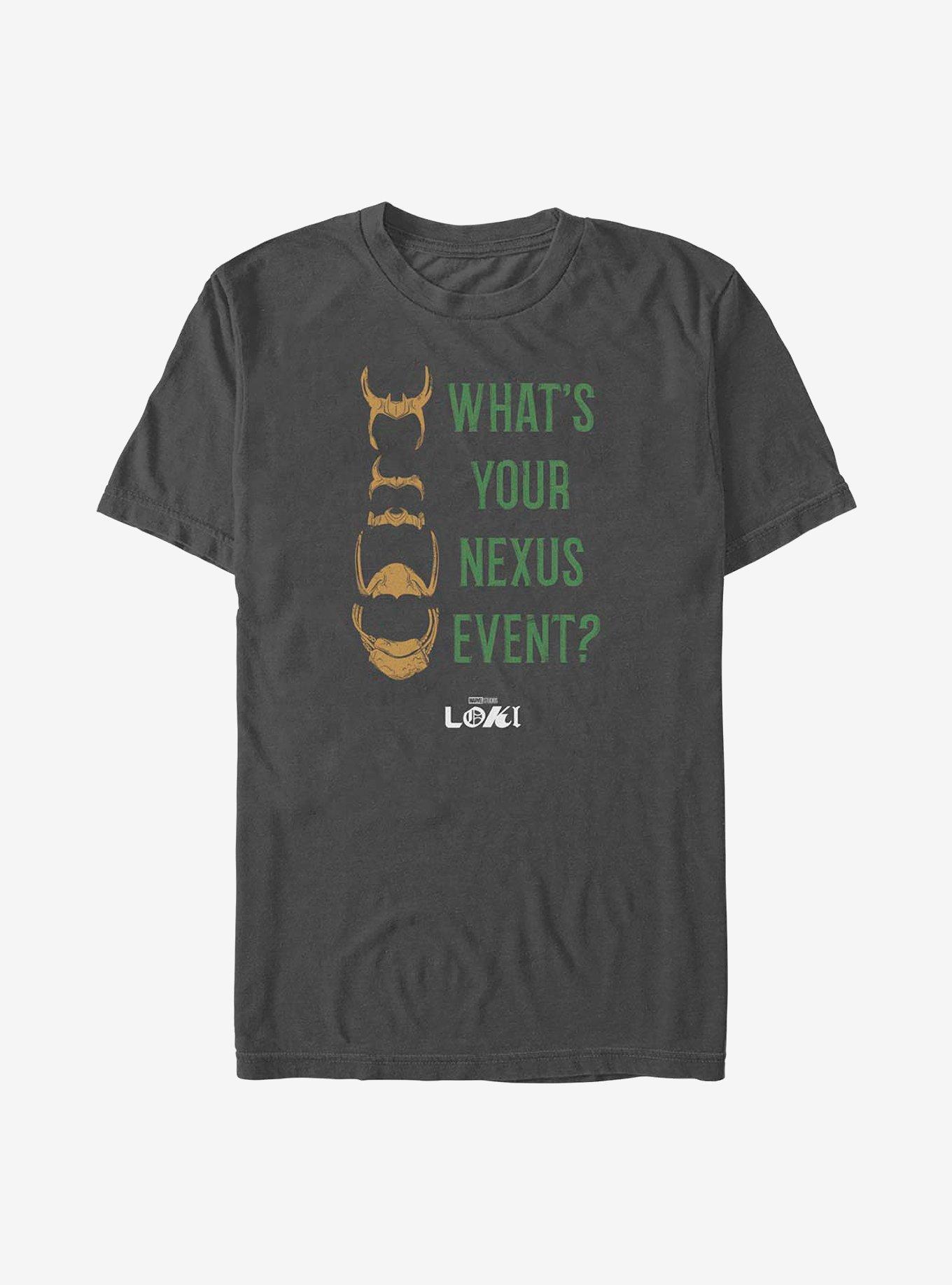 Marvel Loki What's Your Nexus Event? T-Shirt, CHARCOAL, hi-res