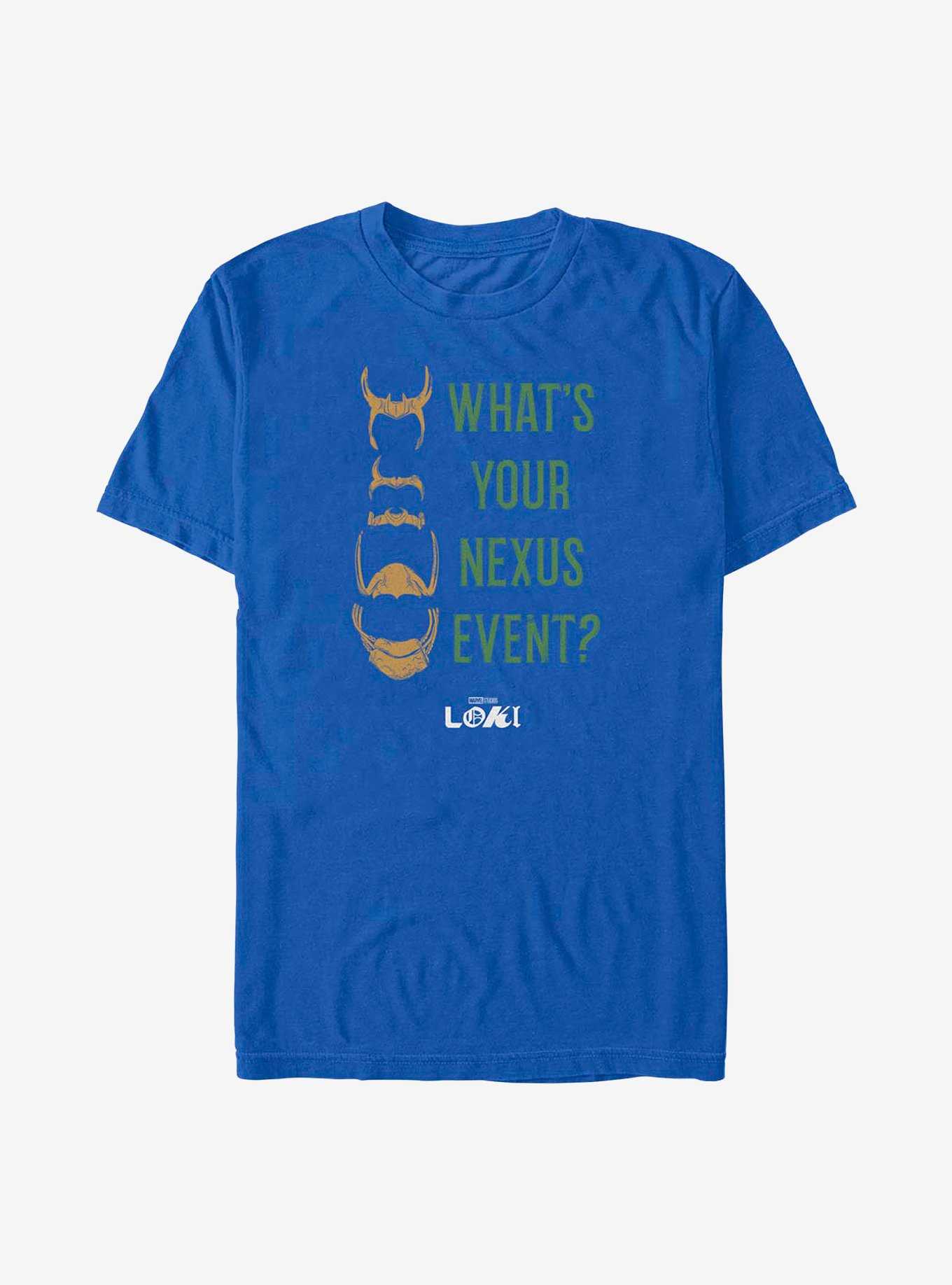 Marvel Loki What's Your Nexus Event? T-Shirt, ROYAL, hi-res