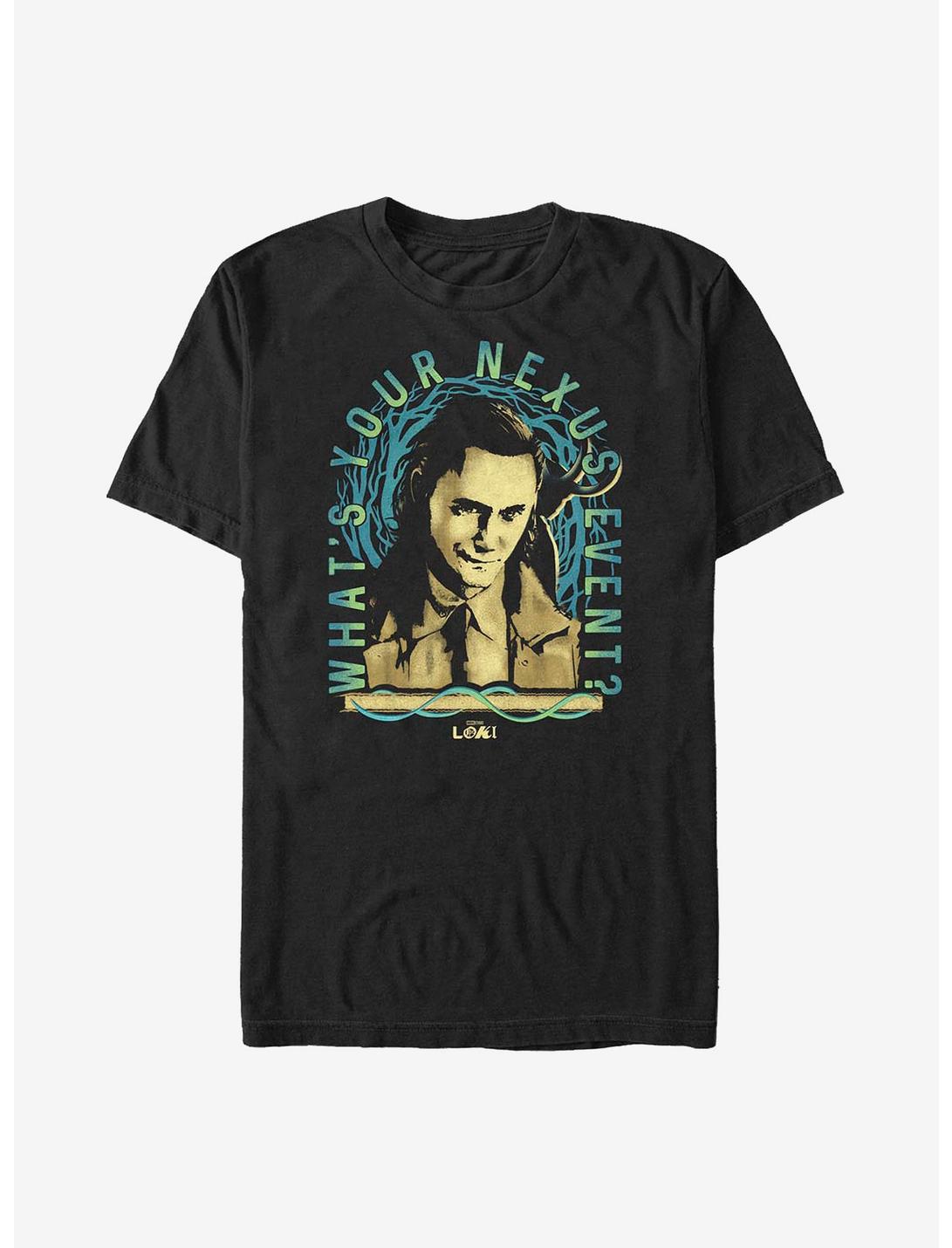 Marvel Loki What's Your Nexus Event? Frame T-Shirt, BLACK, hi-res