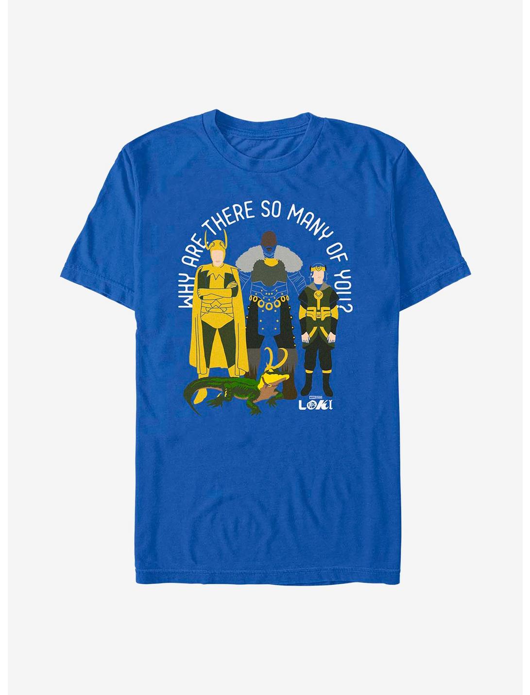 Marvel Loki Why Are There So Many Of You? T-Shirt, ROYAL, hi-res