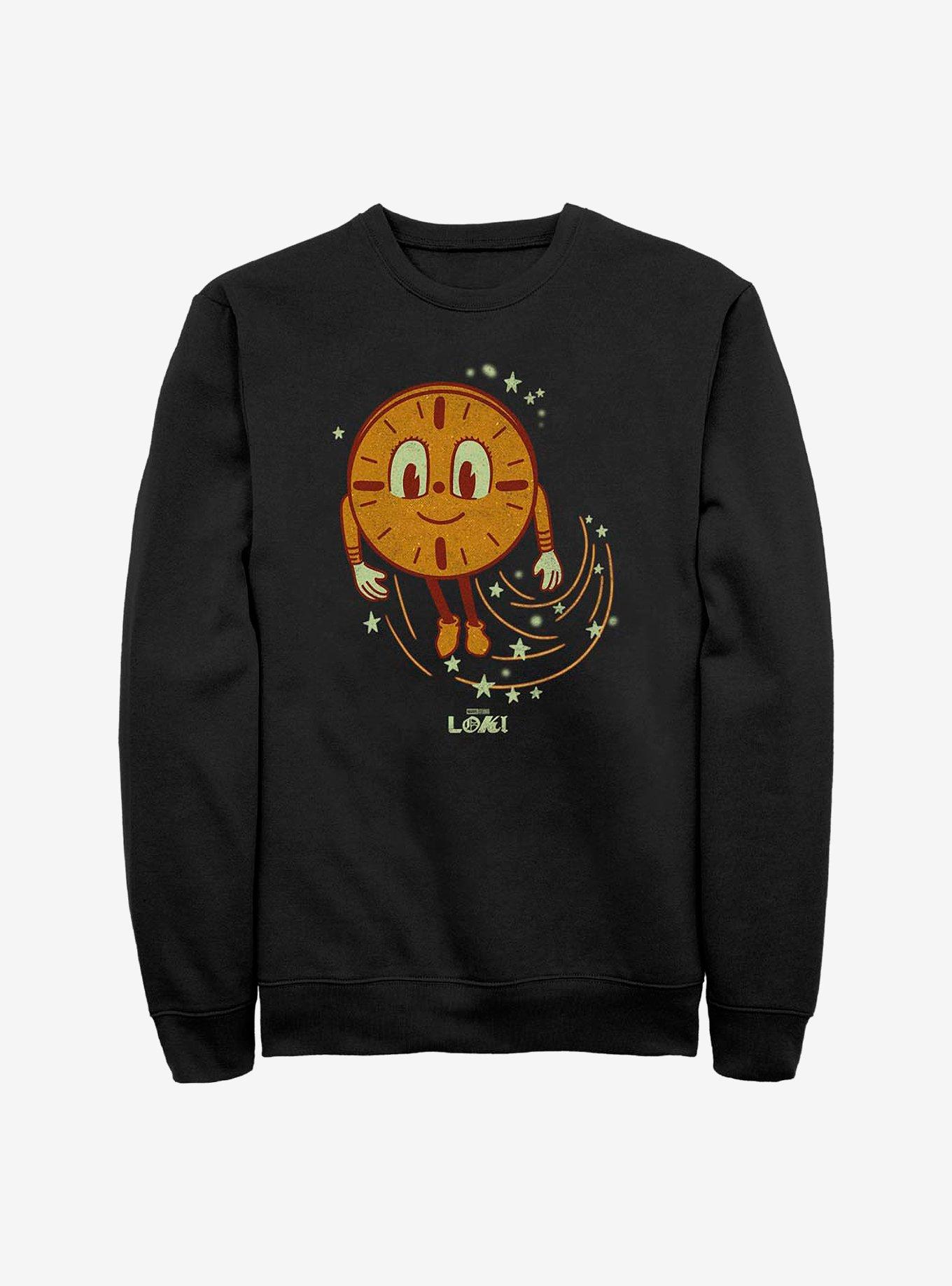 Marvel Loki Clock's Ticking Crew Sweatshirt, BLACK, hi-res