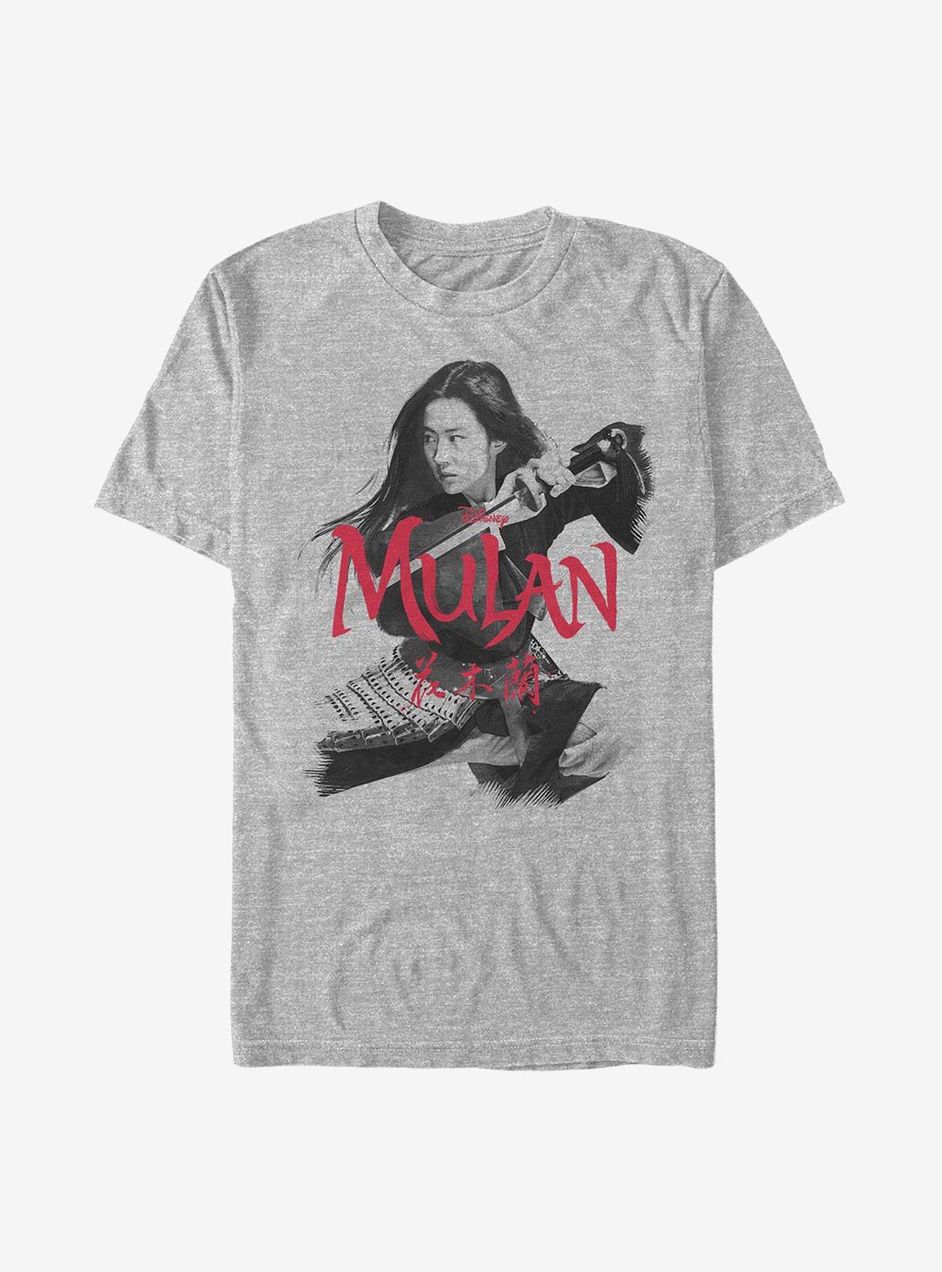 Disney Mulan Fighting Stance T-Shirt, ATH HTR, hi-res