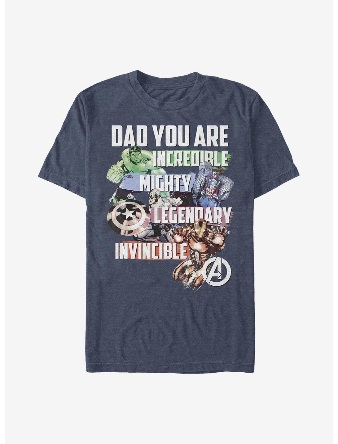 Marvel Avengers Avenger Dad T-Shirt, NAVY HTR, hi-res