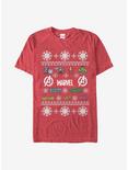 Marvel Avengers Pixel Holiday T-Shirt, RED HTR, hi-res