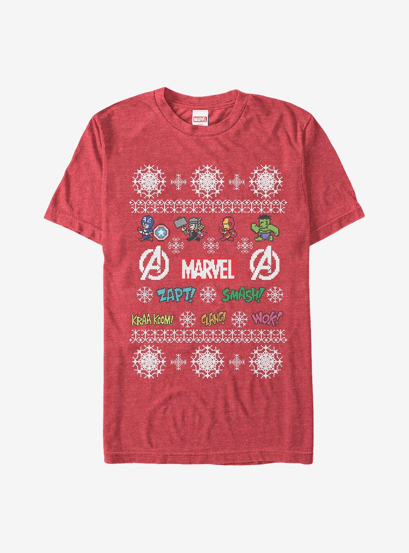 Marvel Avengers Pixel Holiday T-Shirt, , hi-res