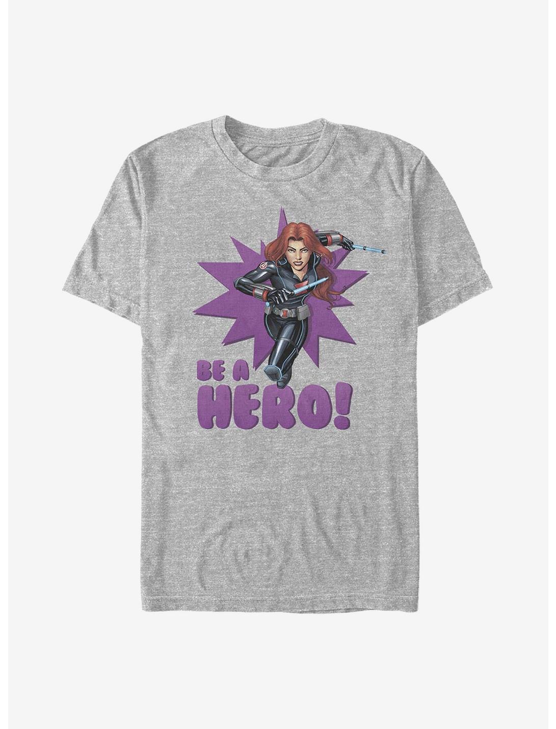 Marvel Black Widow Be A Hero T-Shirt, ATH HTR, hi-res