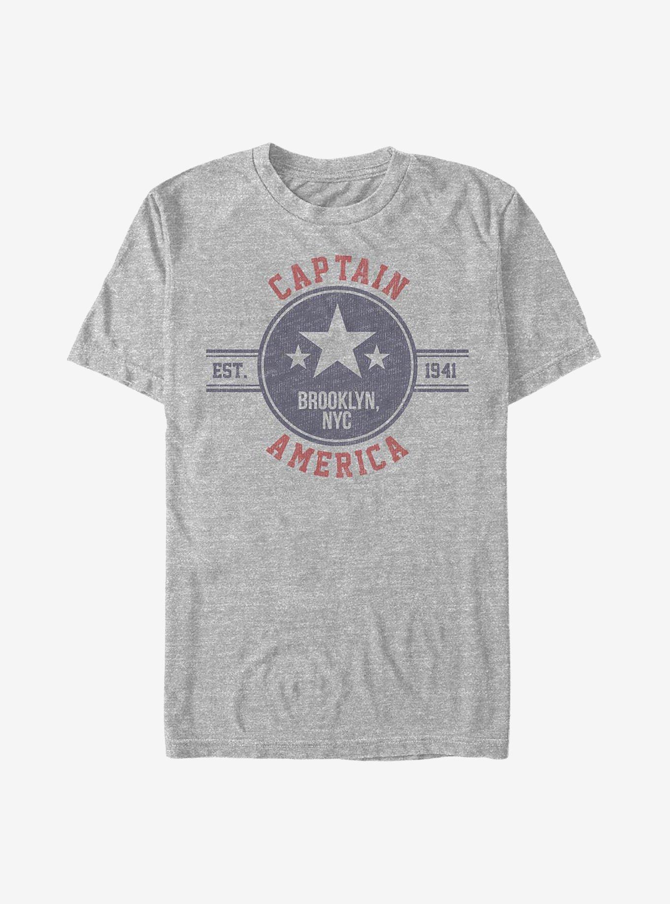 Marvel Captain America Brooklyn Star T-Shirt, ATH HTR, hi-res