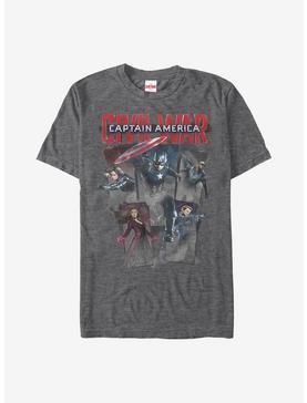 Marvel Captain America Civil War T-Shirt, CHAR HTR, hi-res