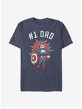 Marvel Captain America No. 1 Dad T-Shirt, NAVY HTR, hi-res