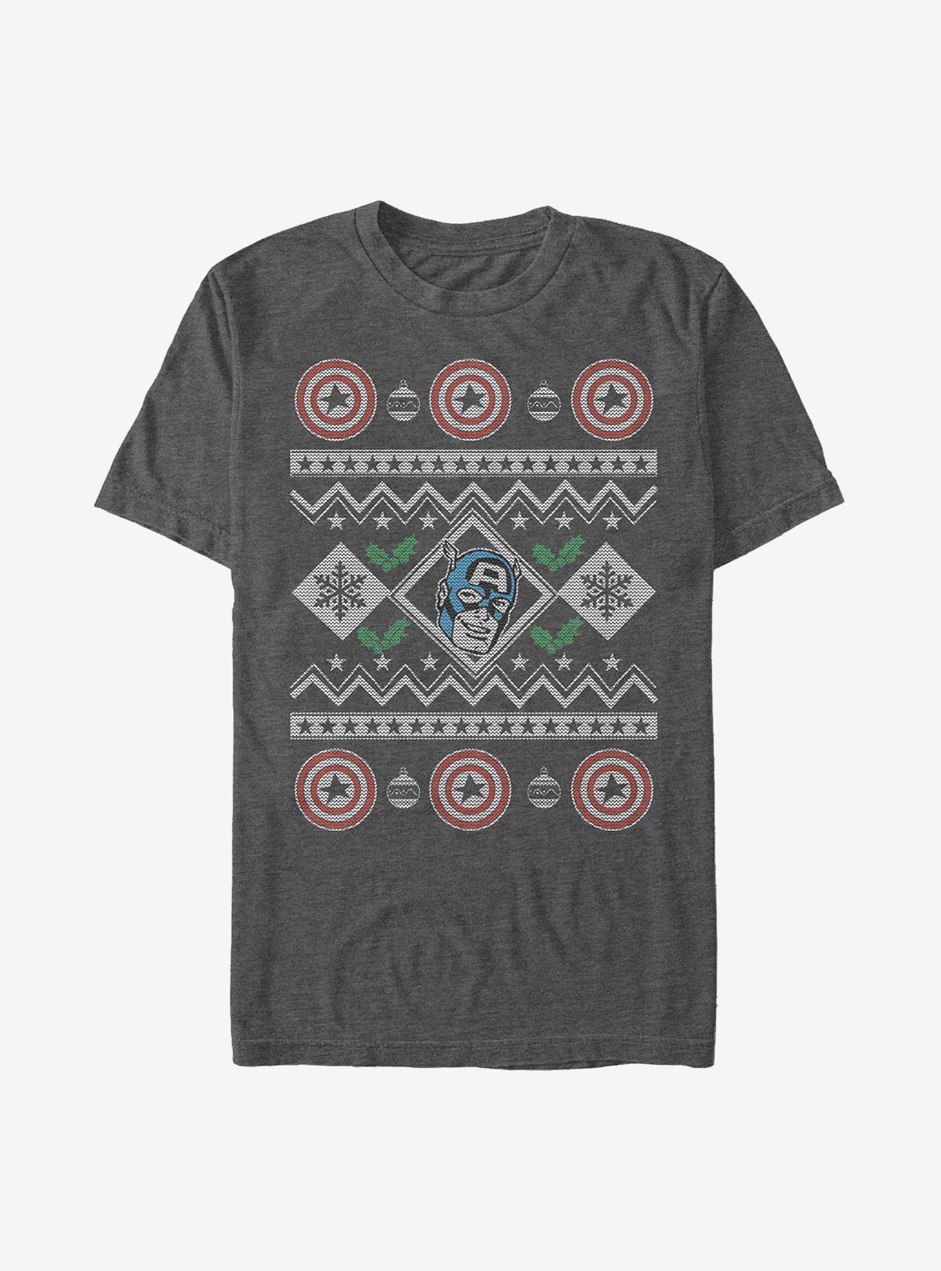 Marvel Captain America Ugly Holiday T-Shirt, , hi-res