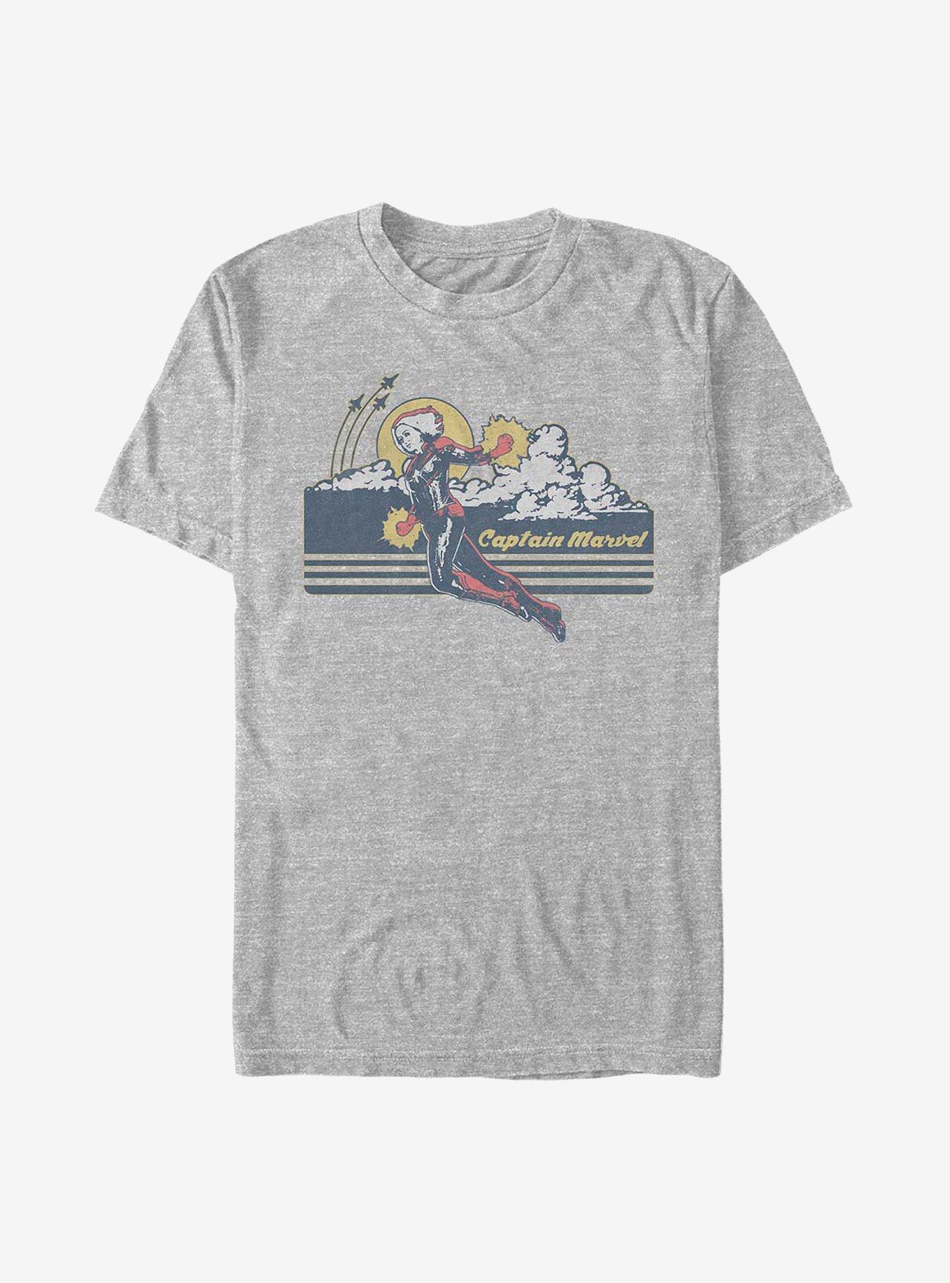 Marvel Captain Marvel Sunset Hero T-Shirt, ATH HTR, hi-res